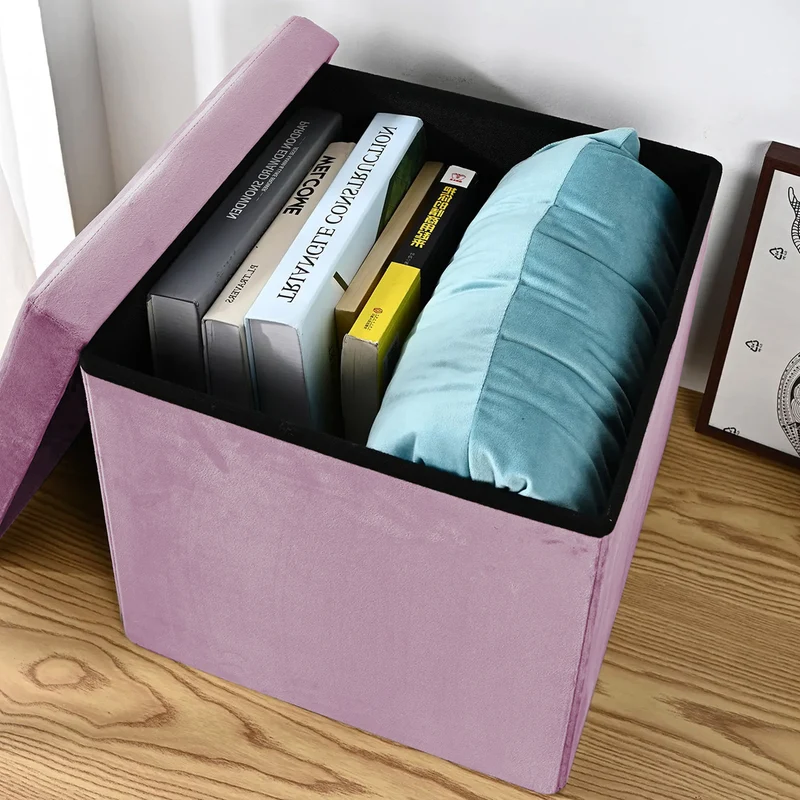 Pouf Contenitore In Velluto Quadrato Moderno Panca Cassapanca Il Gruppone
