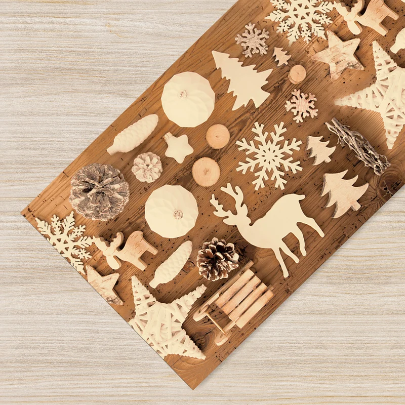 Tappeto Natale Cucina Antiscivolo Made in Italy Passatoia Natalizia