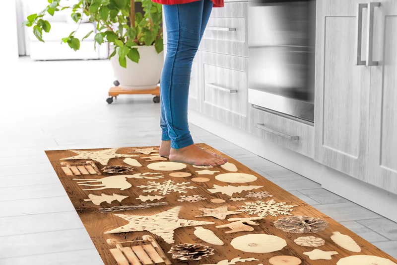 Tappeto Natale Cucina Antiscivolo Made in Italy Passatoia Natalizia