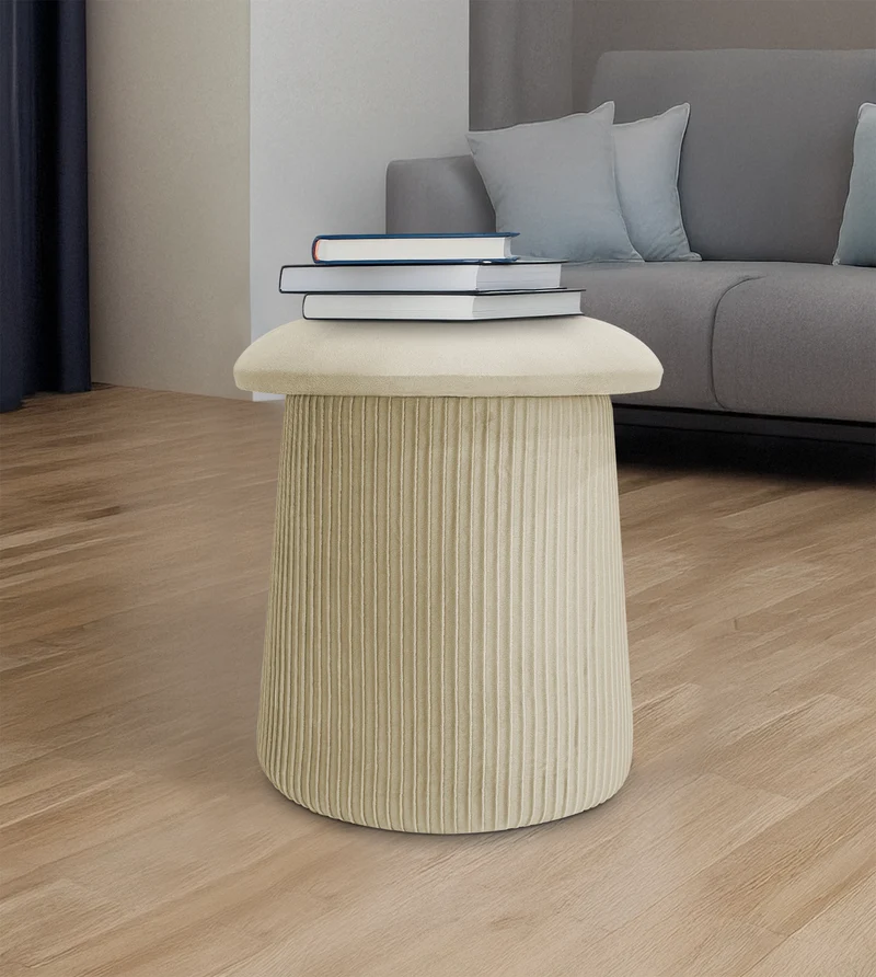 Pouf Contenitore in Velluto a Forma di Fungo Poggiapiedi Il Gruppone