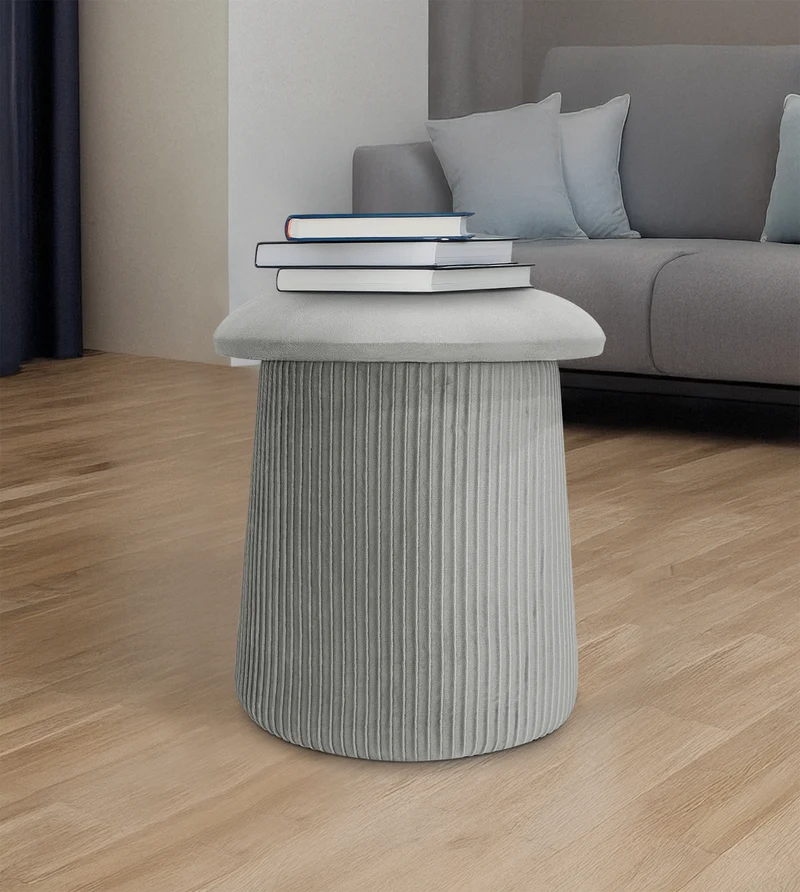 Pouf Contenitore in Velluto a Forma di Fungo Poggiapiedi Il Gruppone