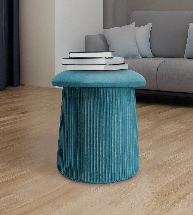 Pouf Contenitore in Velluto a Forma di Fungo Poggiapiedi Il Gruppone