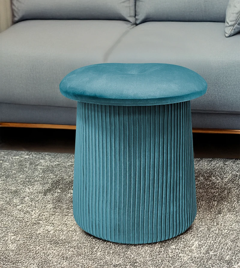 Pouf Contenitore in Velluto a Forma di Fungo Poggiapiedi Il Gruppone