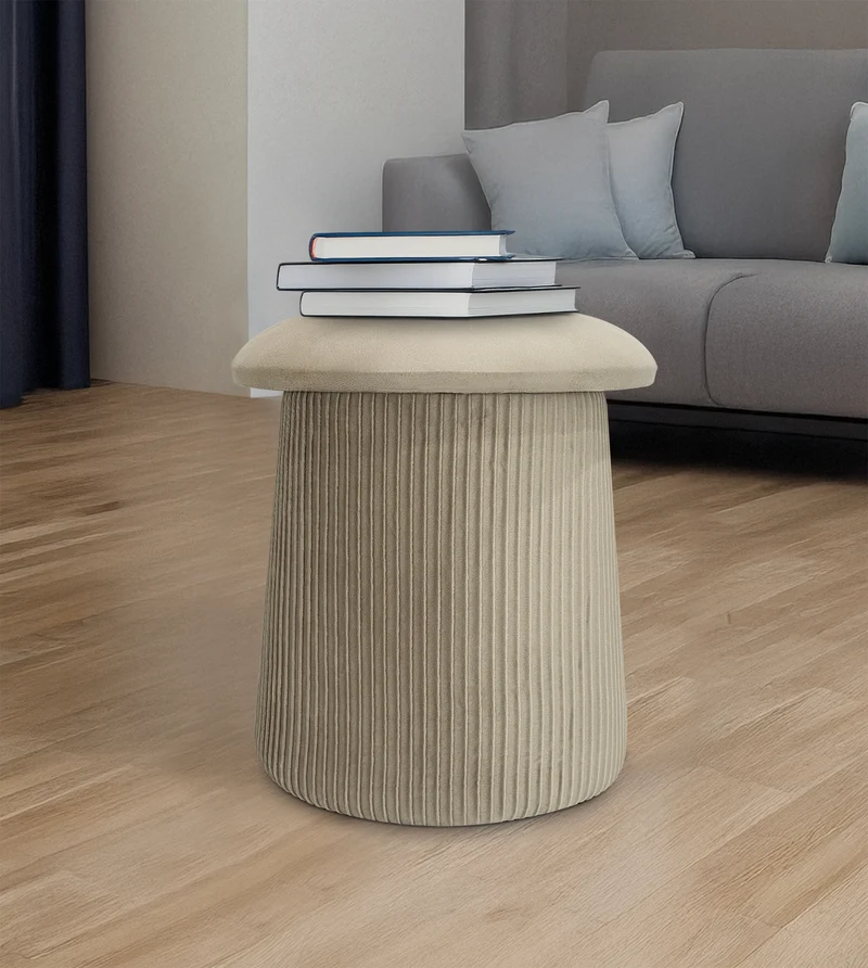 Pouf Contenitore in Velluto a Forma di Fungo Poggiapiedi Il Gruppone