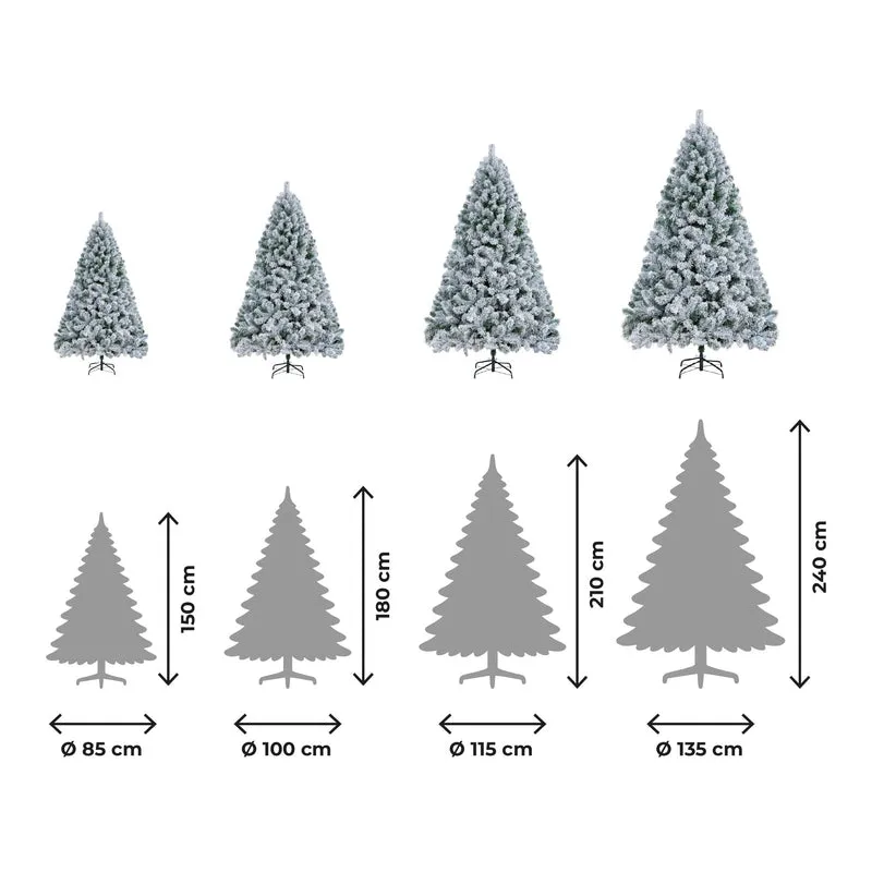 Albero di Natale Innevato Artificiale Con Effetto Neve Realistico Bianco Facile da Montare Il Gruppone