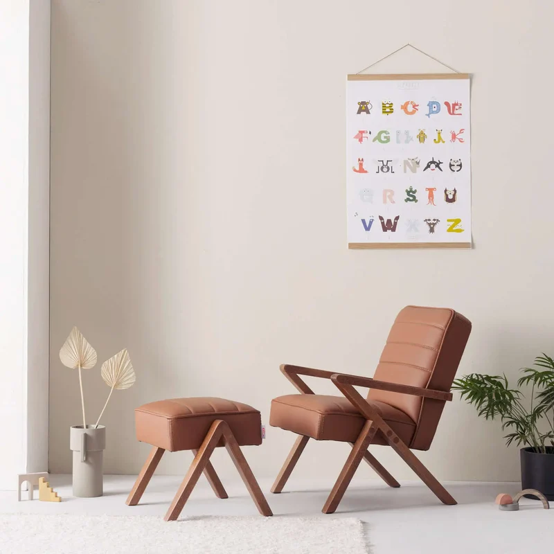 Kinder Retrostar Sessel - Leder