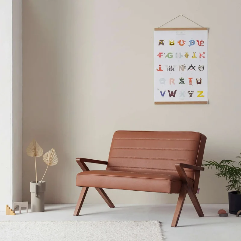 Kinder Retrostar 2er Sofa - Leder