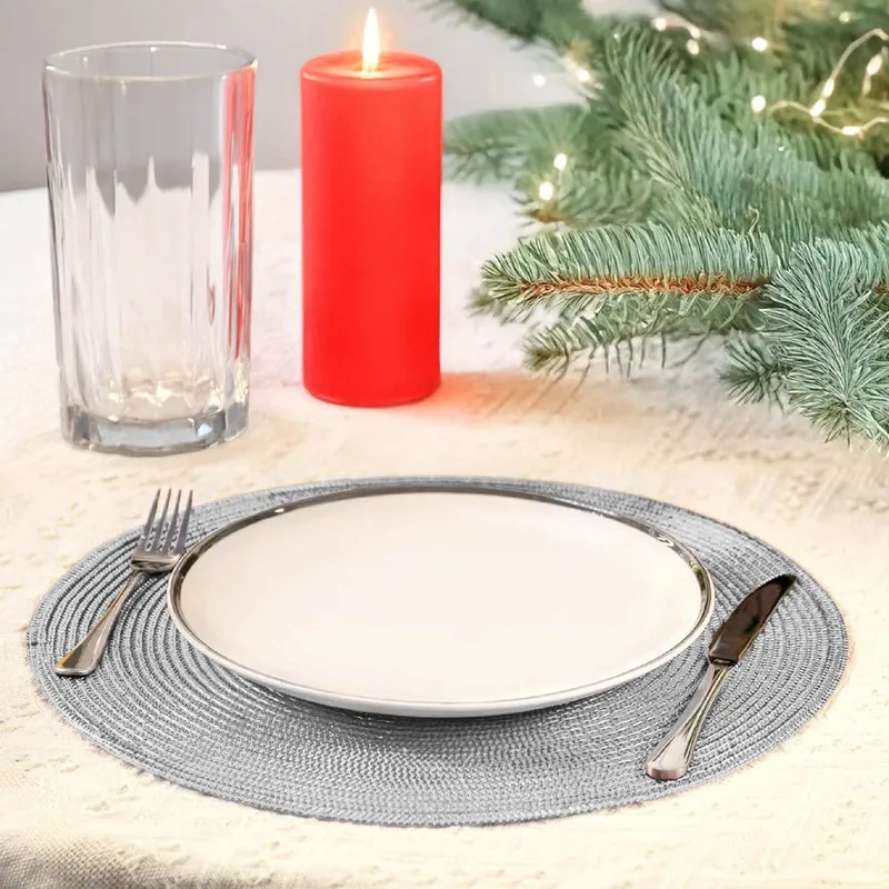 Set 4 Sottopiatti Natalizi Rotondi Ø38 cm Eleganti per Decorare la Tavola Il Gruppone