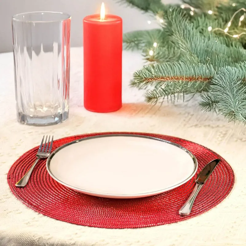 Set 4 Sottopiatti Natalizi Rotondi Ø38 cm Eleganti per Decorare la Tavola Il Gruppone