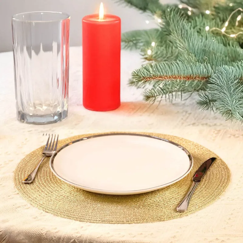 Set 4 Sottopiatti Natalizi Rotondi Ø38 cm Eleganti per Decorare la Tavola Il Gruppone