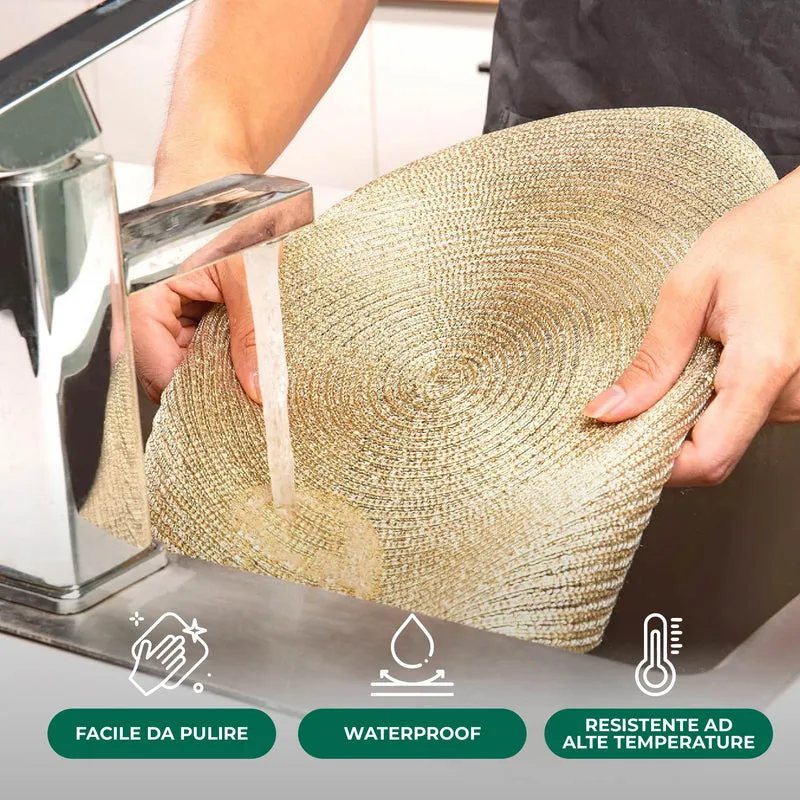 Set 4 Sottopiatti Natalizi Rotondi Ø38 cm Eleganti per Decorare la Tavola Il Gruppone