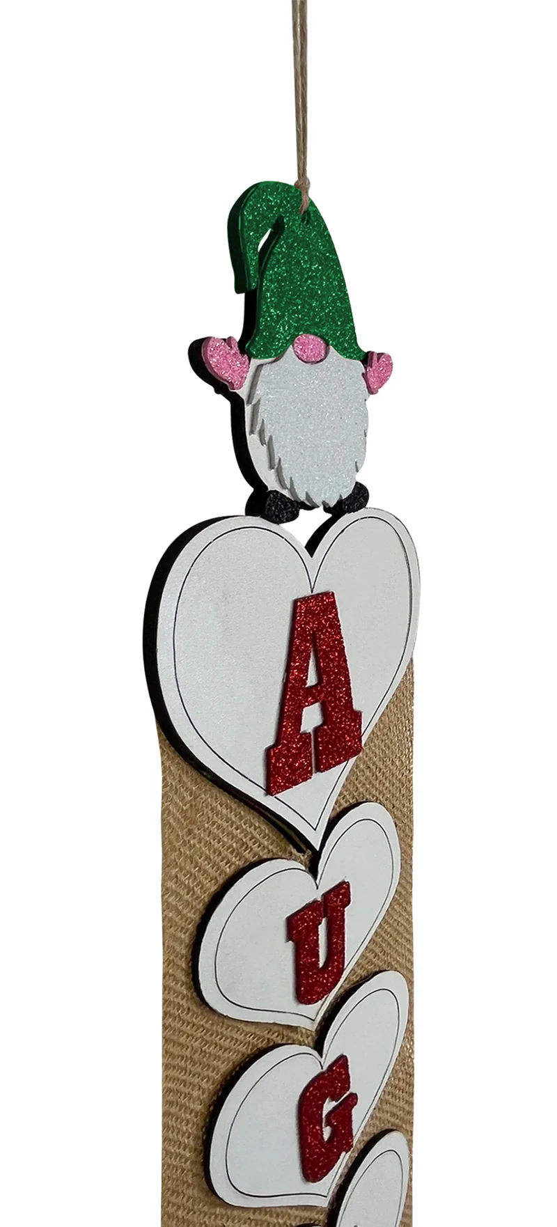 Decorazione Da Appendere Porta Auguri Natale Gnomi Ornamento Addobbi Scritta Auguri Idea Regalo Coccarda