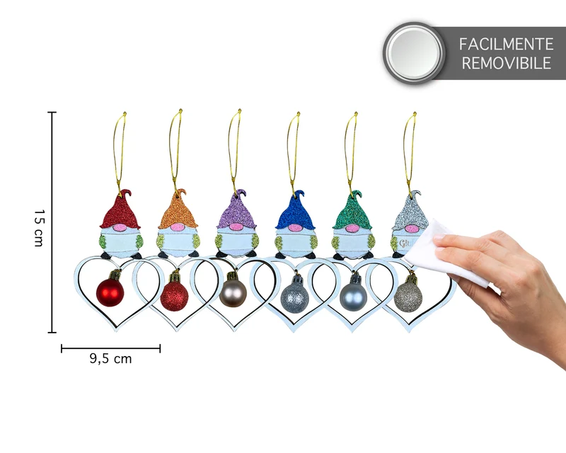 6 Pezzi Palline Di Natale Albero Con Gnomi Realizzati A Mano Decorazioni Natalizie Da Appendere Ciondoli Ornamenti