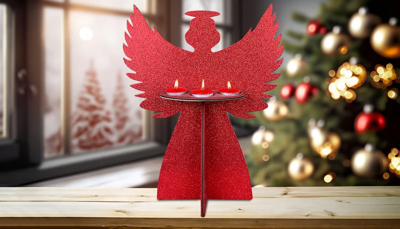 Centrotavola Natalizio Realizzato A Mano Con Candela Decorazioni Tavola Natale Con Tealight