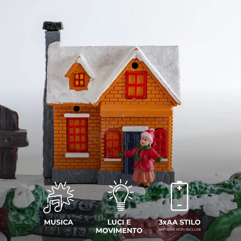 Villaggio di Natale con Casa e Laghetto Illuminato Decorazione Natalizia Il Gruppone