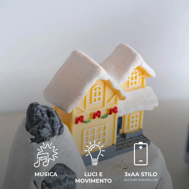 Giostra Natalizia con Scivolo e Casa Illuminata Villaggio di Natale Il Gruppone