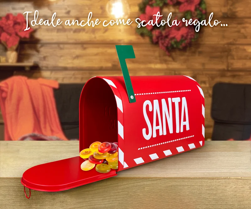 Cassetta Delle Lettere Di Babbo Natale In Metallo Decorazione Natalizia Idea Regalo Il Gruppone