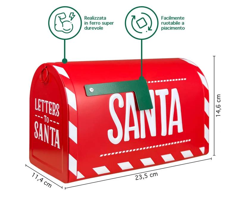 Cassetta Delle Lettere Di Babbo Natale In Metallo Decorazione Natalizia Idea Regalo Il Gruppone