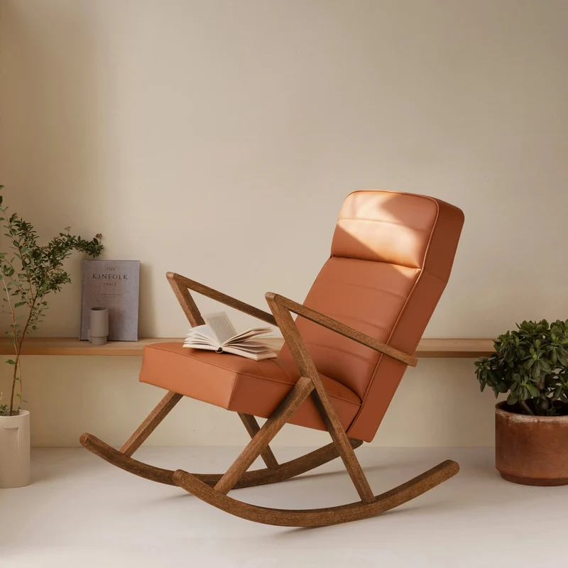 Retrostar Lounge Schaukelsessel - Leder Premium