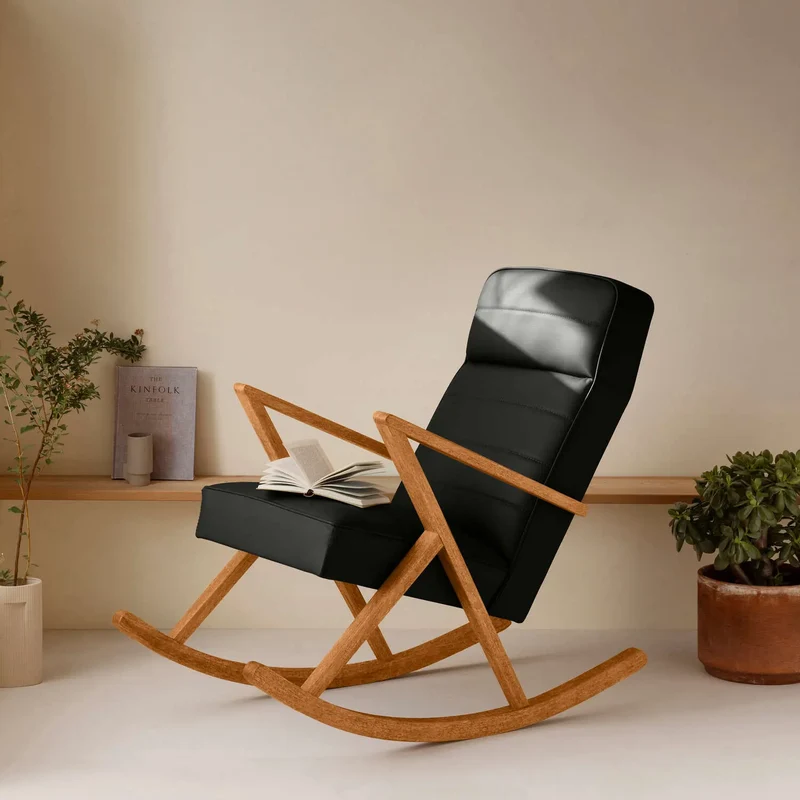 Retrostar Lounge Schaukelsessel - Leder