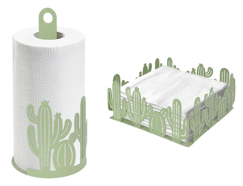 Set Accessori Cucina 2/4 Pezzi Porta Scottex Portatovaglioli Vassoio Grande Da Portata Portafrutta Centrotavola Metallo Design Moderno