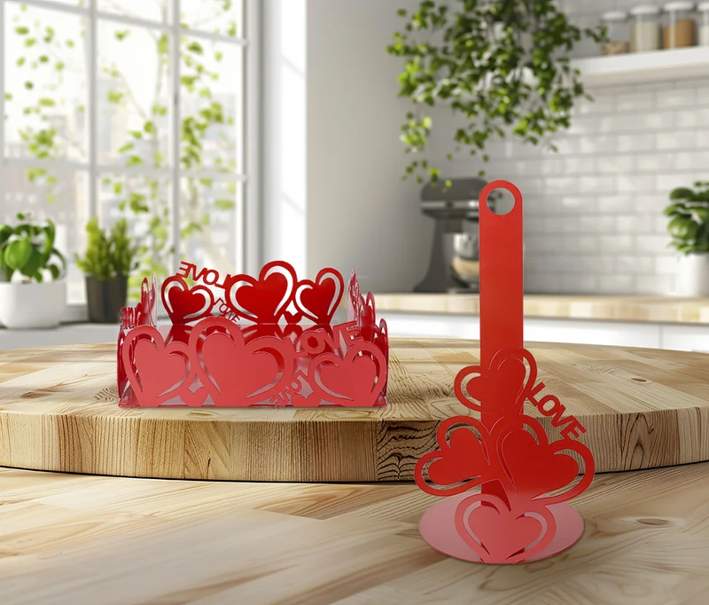 Set Accessori Cucina 2/4 Pezzi Porta Scottex Portatovaglioli Vassoio Grande Da Portata Portafrutta Centrotavola Metallo Design Moderno