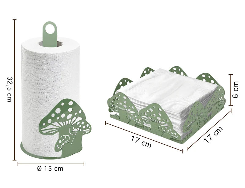Set Accessori Cucina 2/4 Pezzi Porta Scottex Portatovaglioli Vassoio Grande Da Portata Portafrutta Centrotavola Metallo Design Moderno