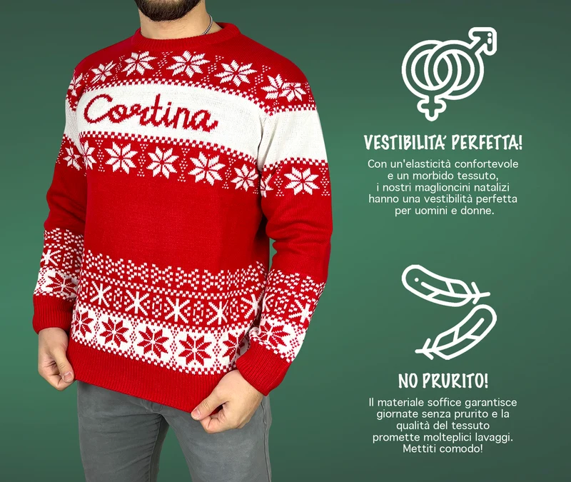 Maglione Natalizio Unisex Uomo Donna Maniche Lunghe Vestibilità Perfetta Senza Prurito Maglioncino Pullover Natale Idee Regalo Maglioni Di Natale Di Coppia Famiglia