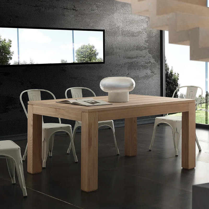Tavolo moderno Contemporaneo allungabile colore naturale cm 140/290x90x77h