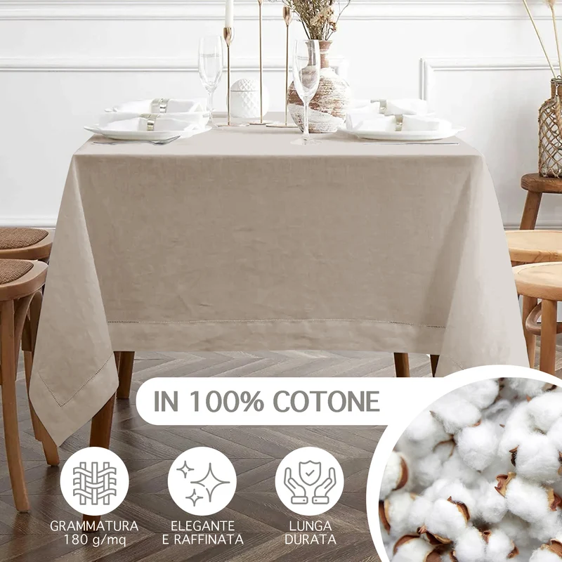 Tovaglia Antimacchia Idrorepellente a Righe per Interno ed Esterno Il Gruppone