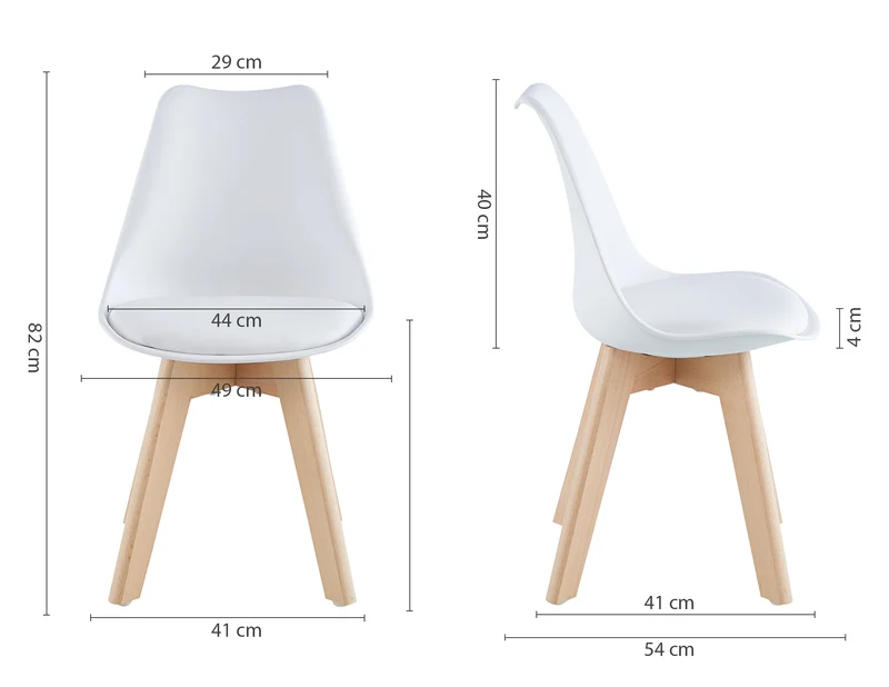 Set 4 Sedie Con Gambe In Legno Di Faggio Seduta In SimilPelle Il Gruppone