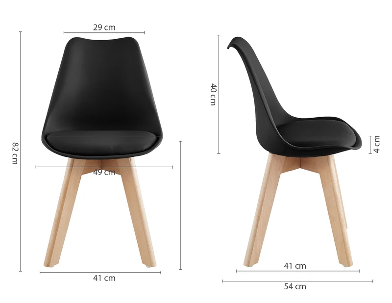 Set 4 Sedie Con Gambe In Legno Di Faggio Seduta In SimilPelle Il Gruppone