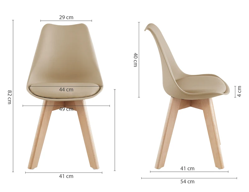 Set 4 Sedie Con Gambe In Legno Di Faggio Seduta In SimilPelle Il Gruppone