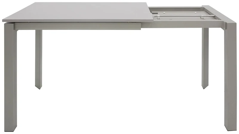 Tavolo allungabile moderno per pranzo in metallo e legno colore grigio cm 120/170x80x76h