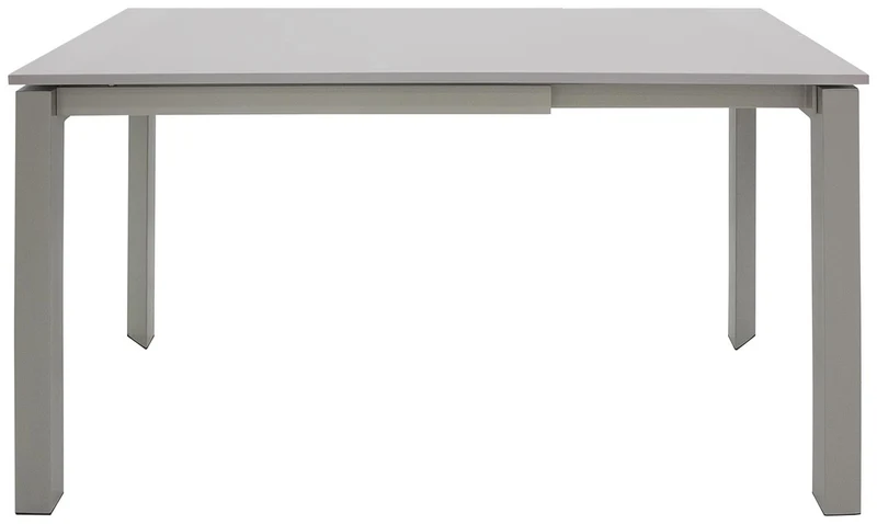 Tavolo allungabile moderno per pranzo in metallo e legno colore grigio cm 120/170x80x76h