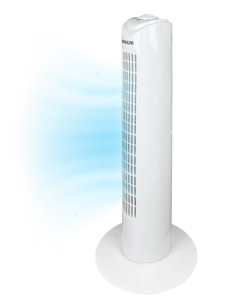 Ventilatore a Torre 50W 3 Velocità Oscillante Design Moderno Elegante Bianco Il Gruppone