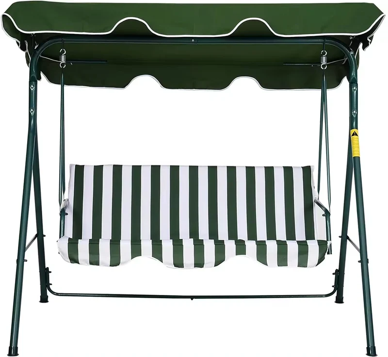 Dondolo Da Giardino 3 Posti Con Tetto Parasole Struttura In Acciaio 170x115x153 Cm Il Gruppone