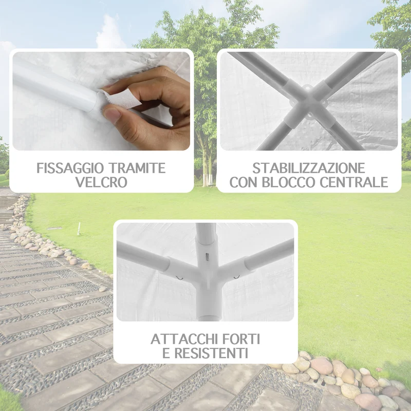 Gazebo 3 x 4 M Impermeabile Uv Struttura Acciaio Antiruggine Il Gruppone