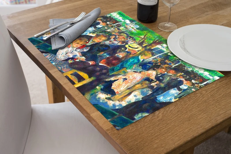 Tovagliette Americane in pvc Set di 2/4/6/8 pz da Tavola Disegno Impressionismo antiscivolo in Vinile anche per Hotels, Bar e Ristoranti