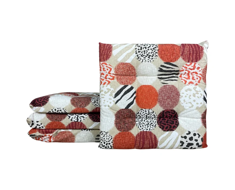 Set Cuscini per Sedia Imbottiti 6 cm con Lacci 4 Punti in Cotone 40x40 Made in Italy Il Gruppone