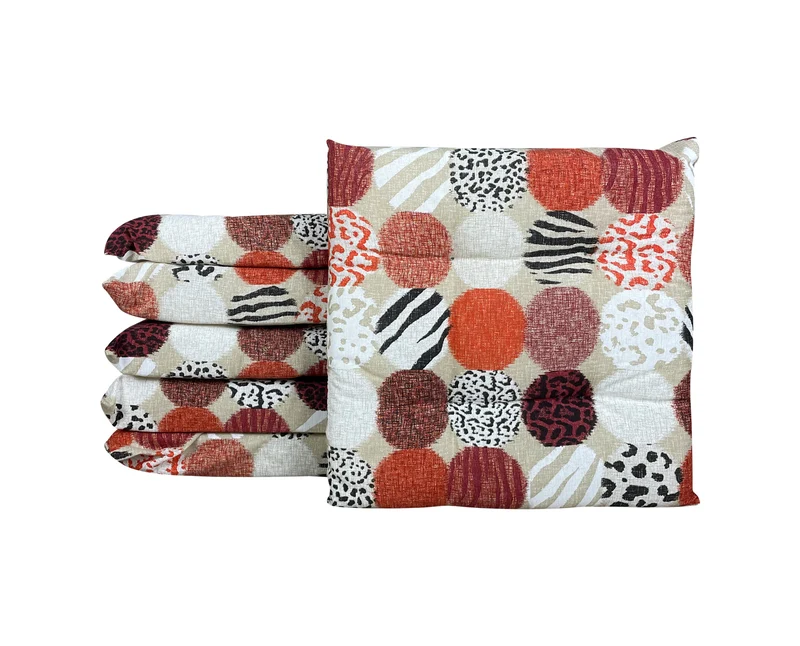 Set Cuscini per Sedia Imbottiti 6 cm con Lacci 4 Punti in Cotone 40x40 Made in Italy Il Gruppone