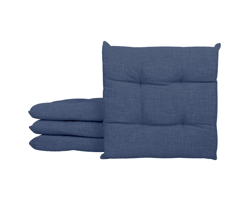 Set Cuscini per Sedia Imbottiti 6 cm con Lacci 4 Punti in Cotone 40x40 Made in Italy Il Gruppone