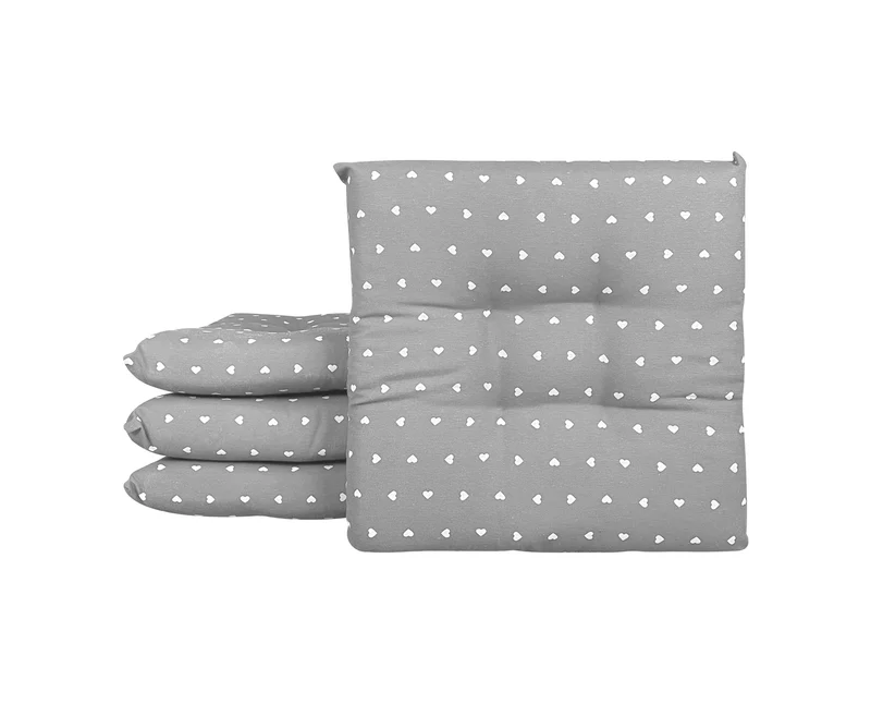 Set Cuscini per Sedia Imbottiti 6 cm con Lacci 4 Punti in Cotone 40x40 Made in Italy Il Gruppone