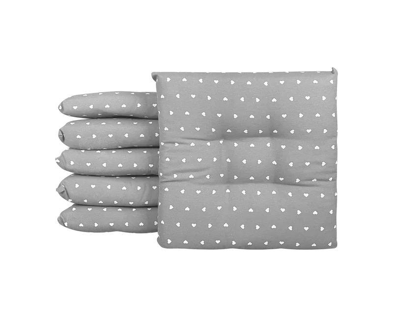 Set Cuscini per Sedia Imbottiti 6 cm con Lacci 4 Punti in Cotone 40x40 Made in Italy Il Gruppone