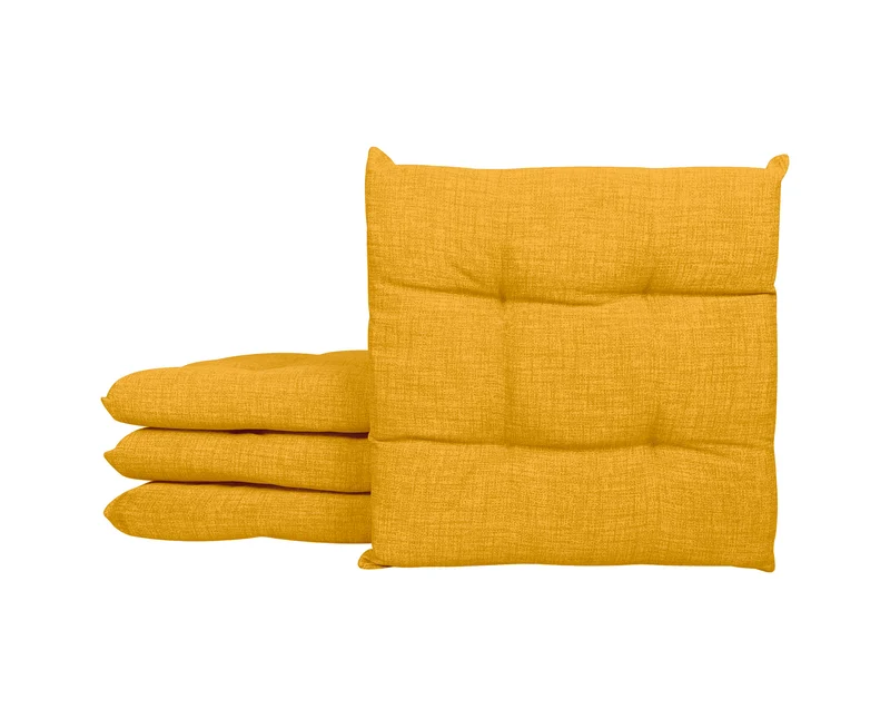 Set Cuscini per Sedia Imbottiti 6 cm con Lacci 4 Punti in Cotone 40x40 Made in Italy Il Gruppone