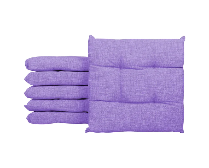 Set Cuscini per Sedia Imbottiti 6 cm con Lacci 4 Punti in Cotone 40x40 Made in Italy Il Gruppone