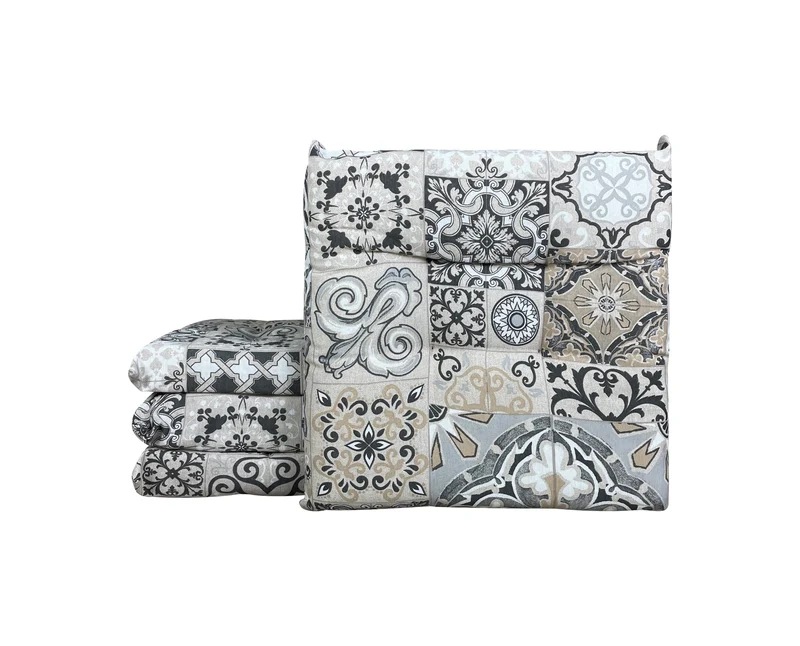 Set Cuscini per Sedia Imbottiti 6 cm con Lacci 4 Punti in Cotone 40x40 Made in Italy Il Gruppone