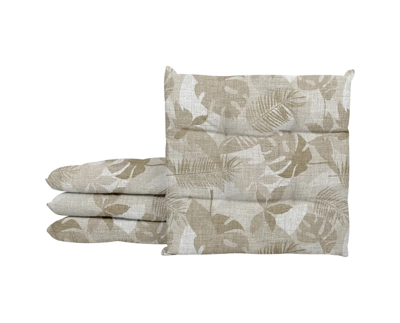 Set Cuscini per Sedia Imbottiti 6 cm con Lacci 4 Punti in Cotone 40x40 Made in Italy Il Gruppone
