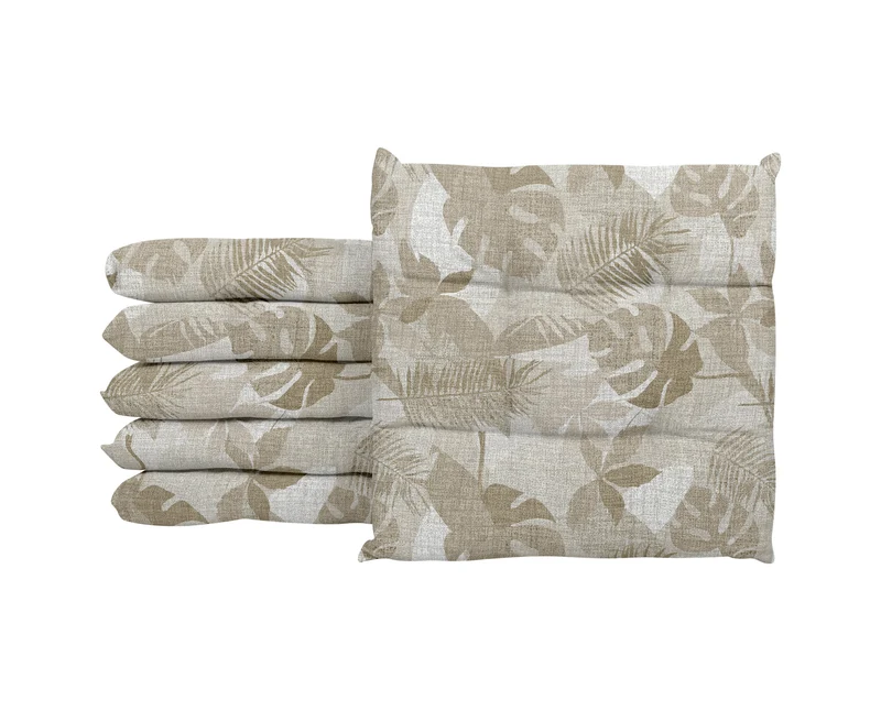 Set Cuscini per Sedia Imbottiti 6 cm con Lacci 4 Punti in Cotone 40x40 Made in Italy Il Gruppone