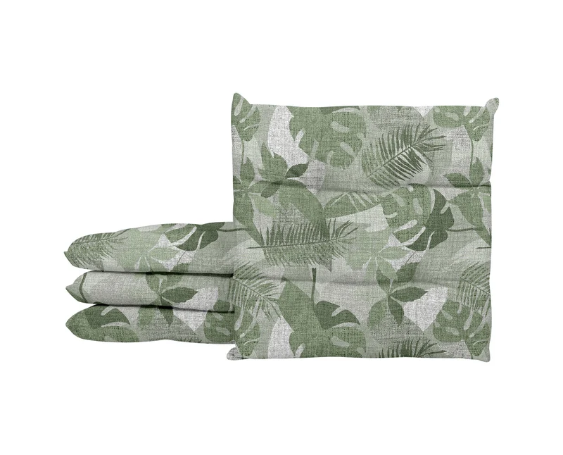 Set Cuscini per Sedia Imbottiti 6 cm con Lacci 4 Punti in Cotone 40x40 Made in Italy Il Gruppone